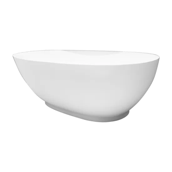 Bañera de baño Bañera de superficie sólida Baño independiente Personalizado en blanco y negro