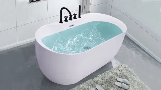 Bañera interior personalizada SPA Baño simple Bañera de acrílico independiente para bañar artículos sanitarios